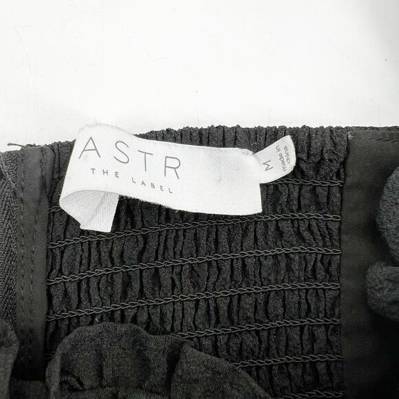 ASTR the Label Black Puff Sleeve Crop Paola Top Medium - Picture 6 of 8